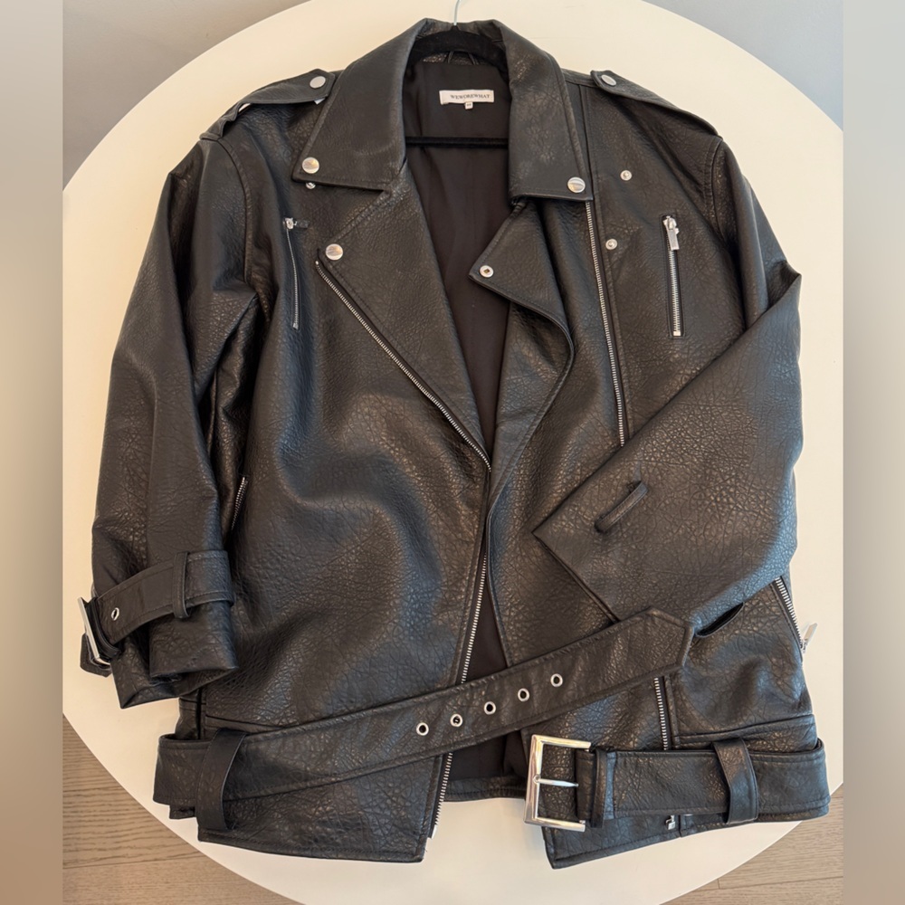 WEWOREWHAT‎ Oversized Moto Jacket. Size M